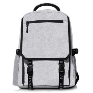 Varsity Deluxe Active Backpack ryggsäck vit glitter